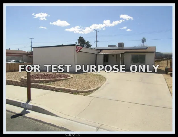 Demo/Test Data 1516 Sunrise Road, Barstow, Ca 92311