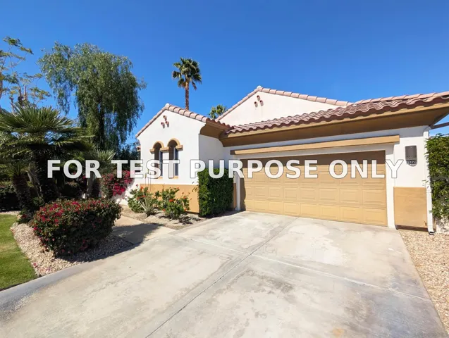 Demo/Test Data 102 Mission Lake Way, Rancho Mirage, Ca 92270