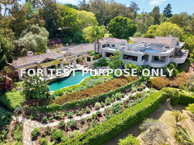 Demo/Test Data 17037 El Mirador, Rancho Santa Fe, Ca 92067