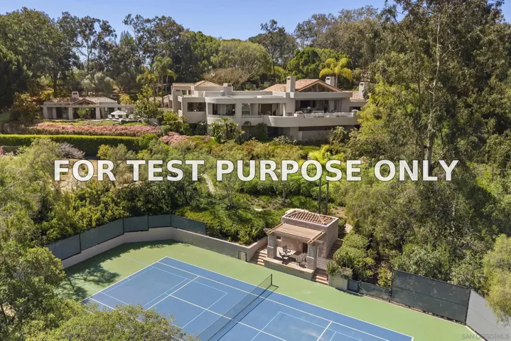 Demo/Test Data 17037 El Mirador, Rancho Santa Fe, Ca 92067