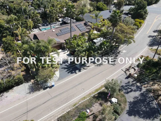 Demo/Test Data 1153 Crest Drive, Encinitas, Ca 92024