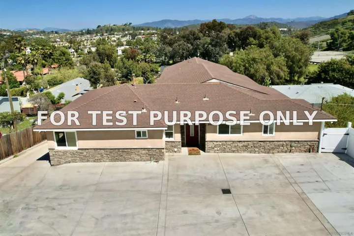 Demo/Test Data 3669 Calavo Dr, Spring Valley, Ca 91977