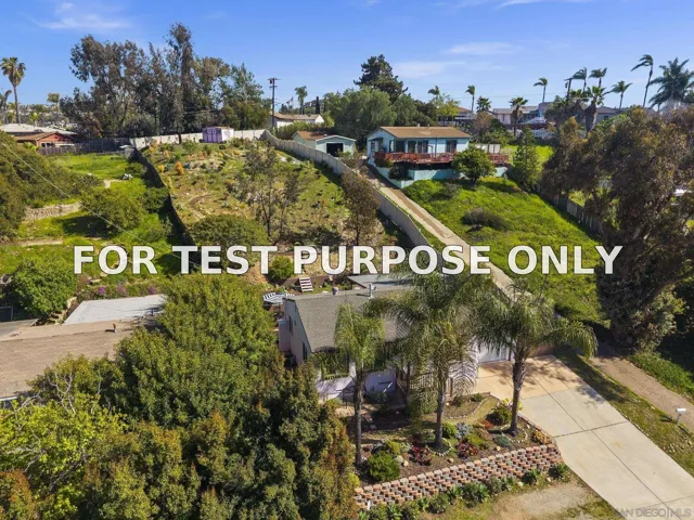 Demo/Test Data 4309 Harbinson Ave, La Mesa, Ca 91942