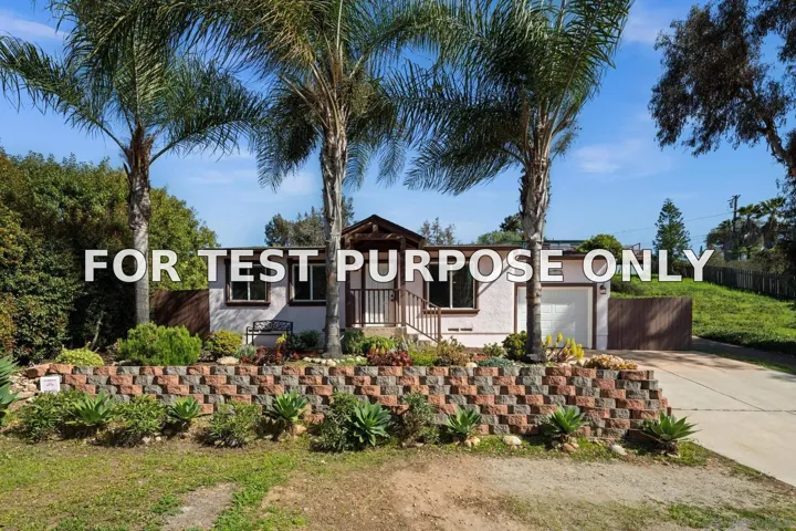 Demo/Test Data 4309 Harbinson Ave, La Mesa, Ca 91942