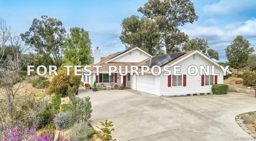 Demo/Test Data 24610 Pappas Rd, Ramona, Ca 92065