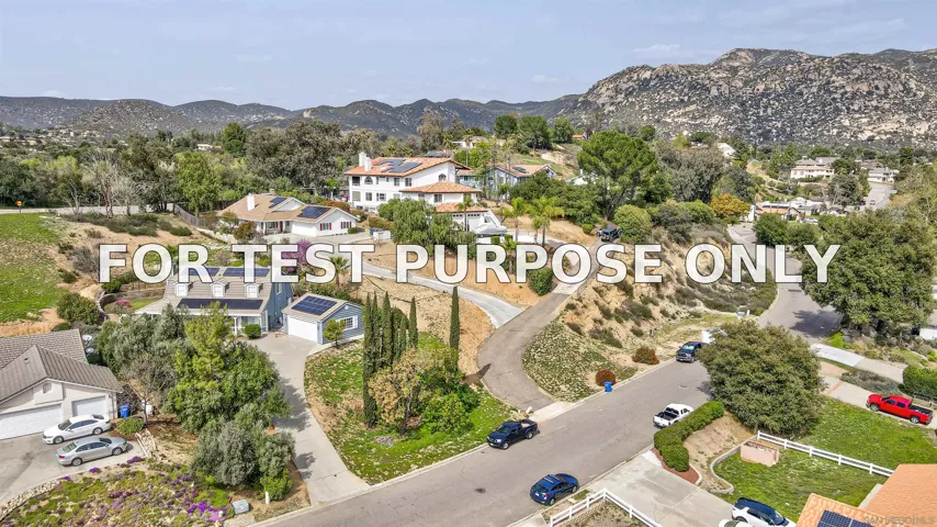 Demo/Test Data 24610 Pappas Rd, Ramona, Ca 92065