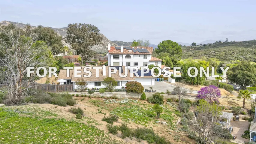 Demo/Test Data 24610 Pappas Rd, Ramona, Ca 92065