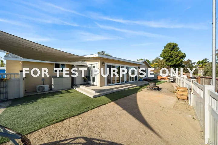Demo/Test Data 12521 Mcferon Road, Poway, Ca 92064