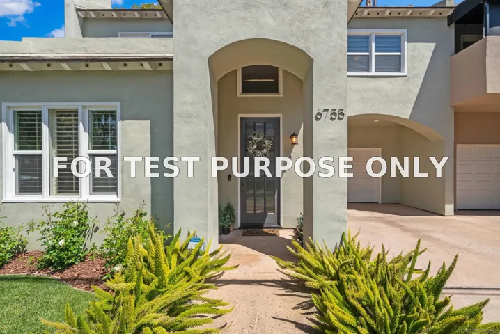 Demo/Test Data 6755 Tyrian Street, La Jolla, Ca 92037