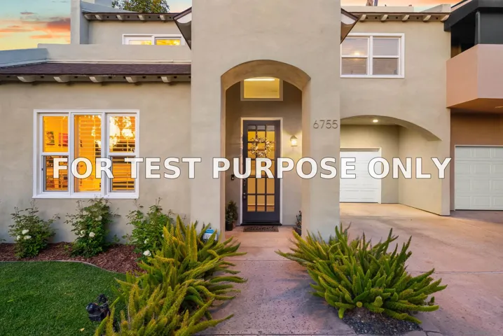 Demo/Test Data 6755 Tyrian Street, La Jolla, Ca 92037