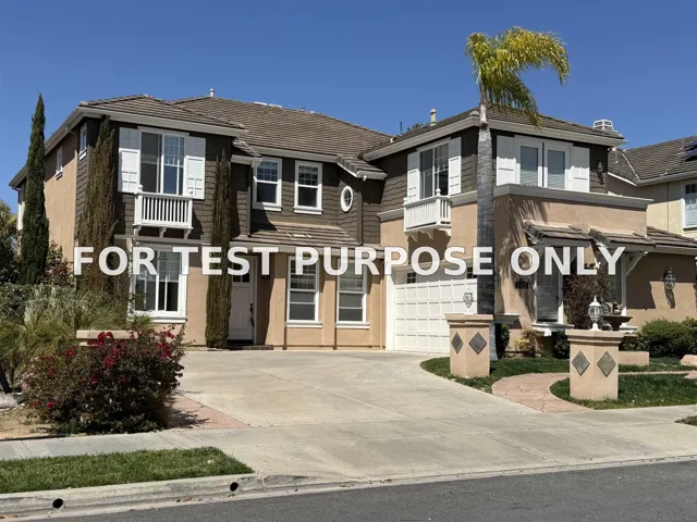Demo/Test Data 5422 Foxhound Way, San Diego, Ca 92130