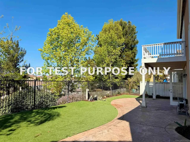 Demo/Test Data 5422 Foxhound Way, San Diego, Ca 92130