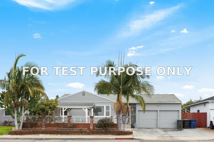 Demo/Test Data 729 Fourth Ave, Chula Vista, Ca 91910