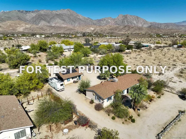 Demo/Test Data 3160 Flying H Rd, Borrego Springs, Ca 92004