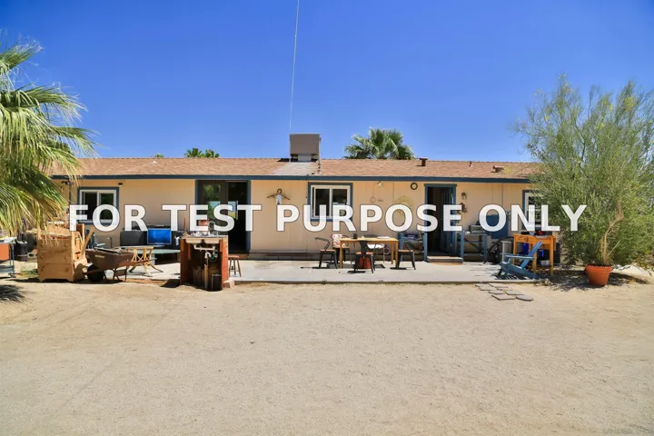 Demo/Test Data 3160 Flying H Rd, Borrego Springs, Ca 92004