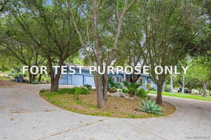 Demo/Test Data 15847 Mac Tan Lane, Valley Center, Ca 92082