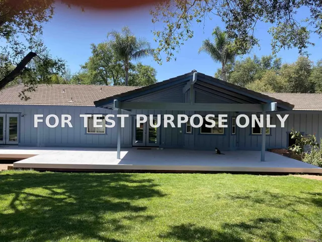 Demo/Test Data 15847 Mac Tan Lane, Valley Center, Ca 92082