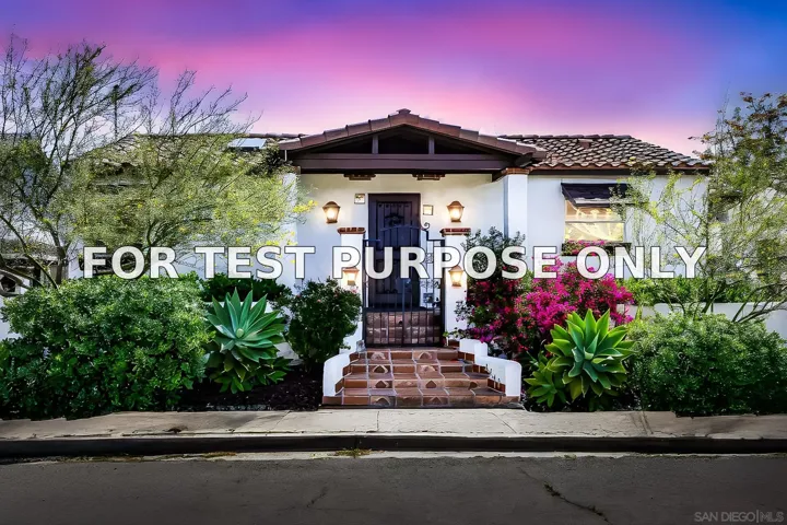 Demo/Test Data 2541 Haller St, San Diego, CA 92104