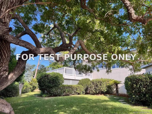 Demo/Test Data 7851 Hillside Dr, La Jolla, CA 92037