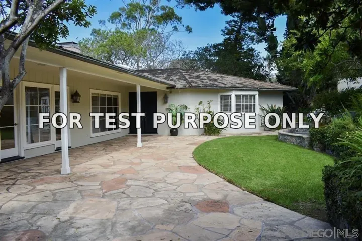 Demo/Test Data 7851 Hillside Dr, La Jolla, CA 92037