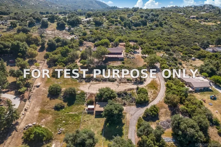 Demo/Test Data 10649 Boulder Creek Rd, Descanso, CA 91916