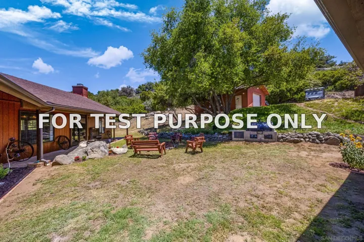 Demo/Test Data 10649 Boulder Creek Rd, Descanso, CA 91916