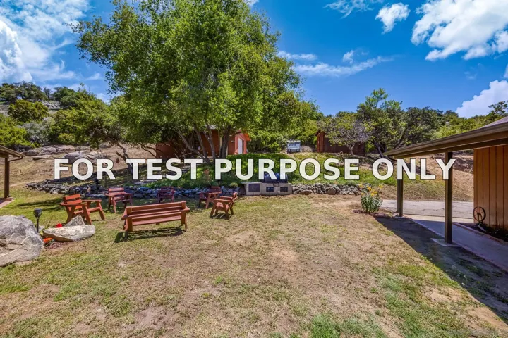 Demo/Test Data 10649 Boulder Creek Rd, Descanso, CA 91916