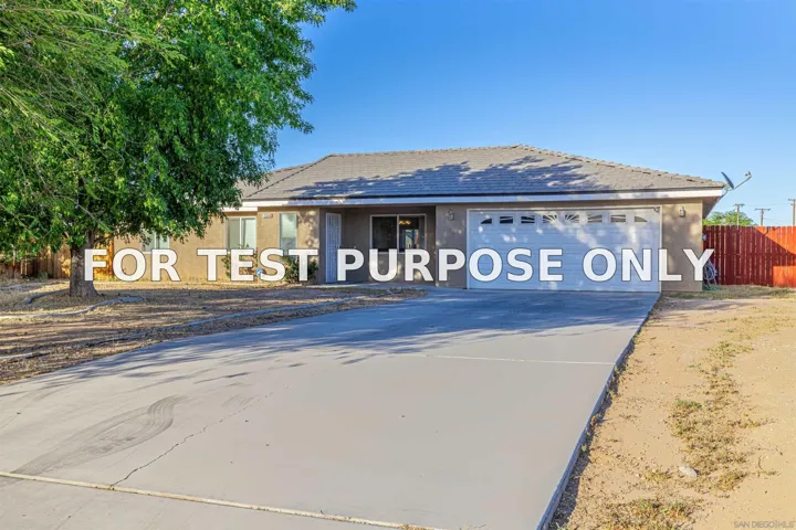 Demo/Test Data 21540 Ives Dr, California City, CA 93505