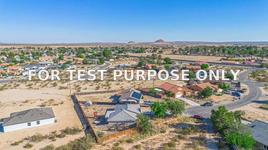 Demo/Test Data 21540 Ives Dr, California City, CA 93505