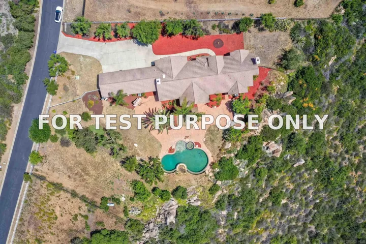 Demo/Test Data 26335 Englemann Rd., Valley Center, CA 92082