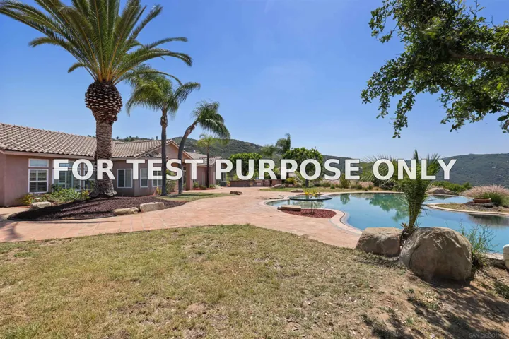 Demo/Test Data 26335 Englemann Rd., Valley Center, CA 92082