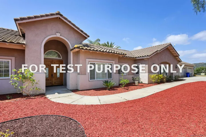 Demo/Test Data 26335 Englemann Rd., Valley Center, CA 92082
