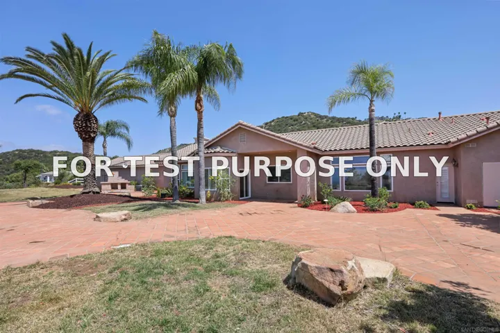 Demo/Test Data 26335 Englemann Rd., Valley Center, CA 92082