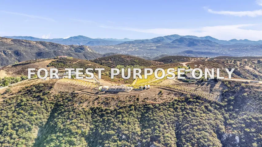 Demo/Test Data 24848 Starlight Mountain Rd, Ramona, CA 92065