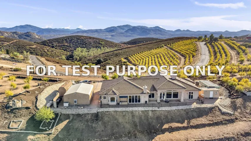 Demo/Test Data 24848 Starlight Mountain Rd, Ramona, CA 92065