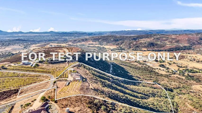 Demo/Test Data 24848 Starlight Mountain Rd, Ramona, CA 92065