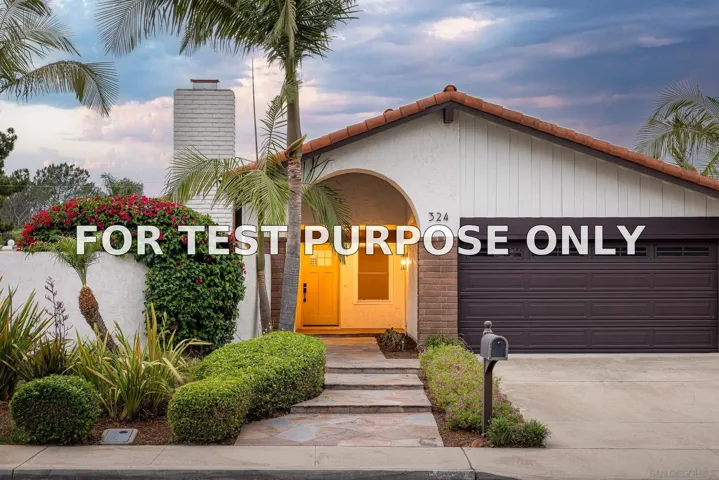 Demo/Test Data 324 Avenida De Las Rosas, Encinitas, CA 92024