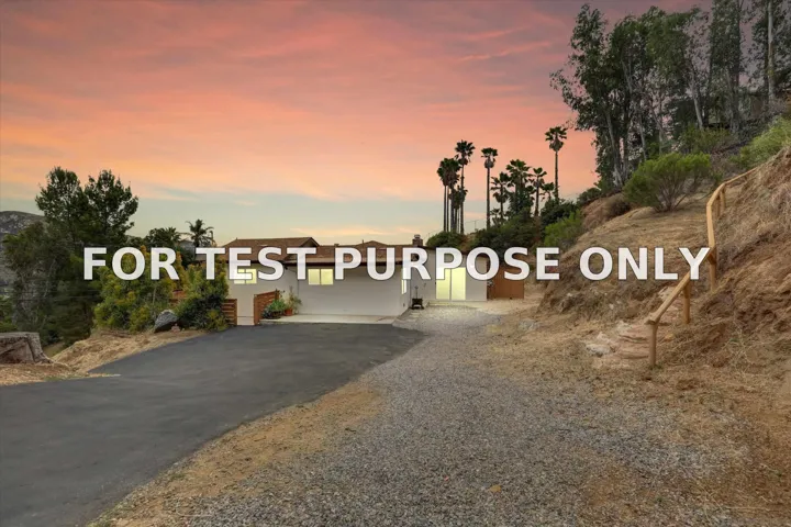 Demo/Test Data 11694 Hi Ridge, Lakeside, CA 92040