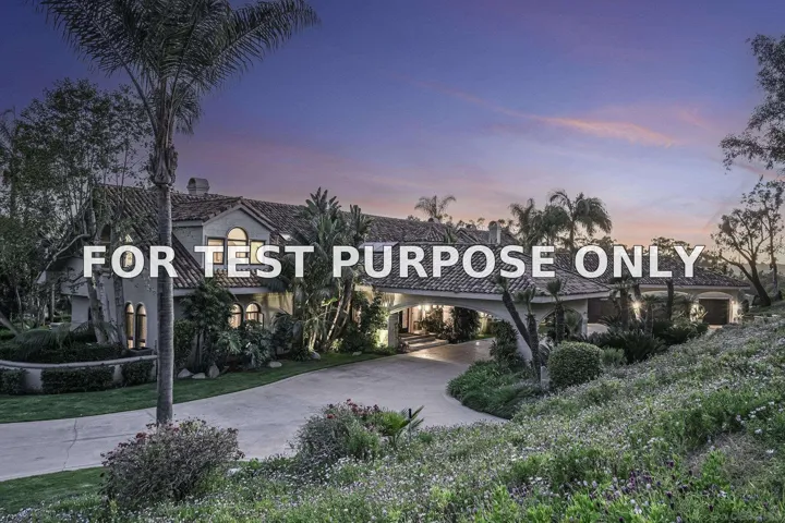 Demo/Test Data 5305 La Crescenta, Rancho Santa Fe, CA 92067