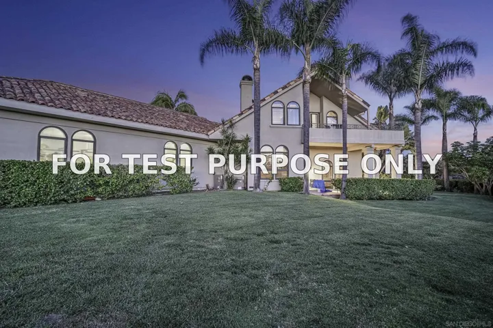 Demo/Test Data 5305 La Crescenta, Rancho Santa Fe, CA 92067