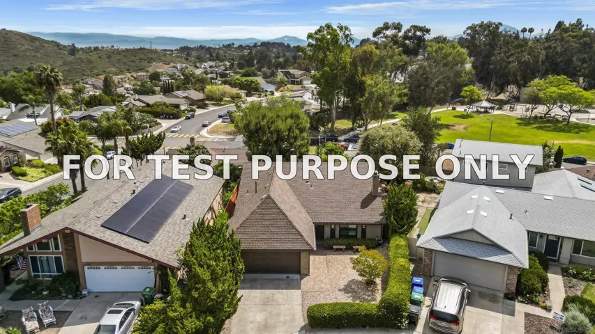 Demo/Test Data 11183 Linares, San Diego, CA 92129