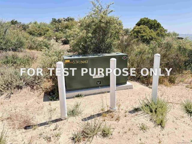 Demo/Test Data 38430 Lilac Ln. Unit 1, Boulevard, CA 91905
