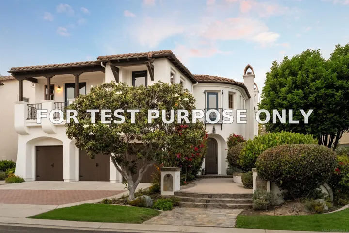 Demo/Test Data 5480 Valerio Trail, San Diego, CA 92130