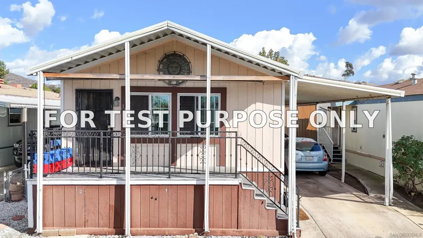 Demo/Test Data 255 E E Bradley Ave Unit Spc 14, El Cajon, CA 92021