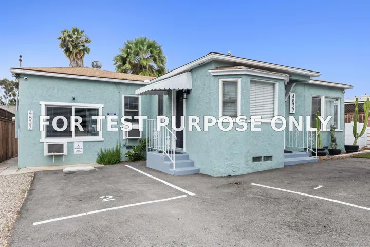 Demo/Test Data 4837 Castle Avenue, San Diego, CA 92105