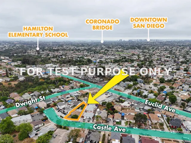 Demo/Test Data 4837 Castle Avenue, San Diego, CA 92105