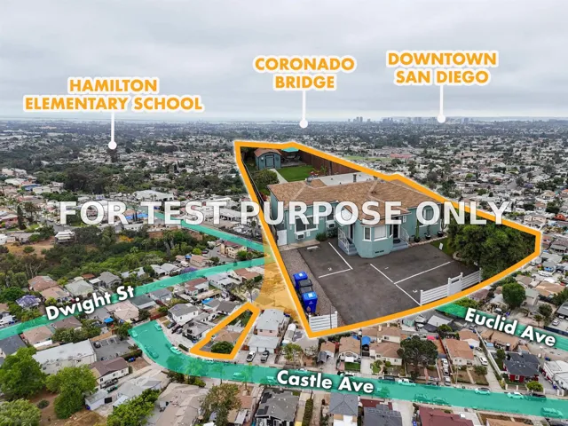 Demo/Test Data 4837 Castle Avenue, San Diego, CA 92105