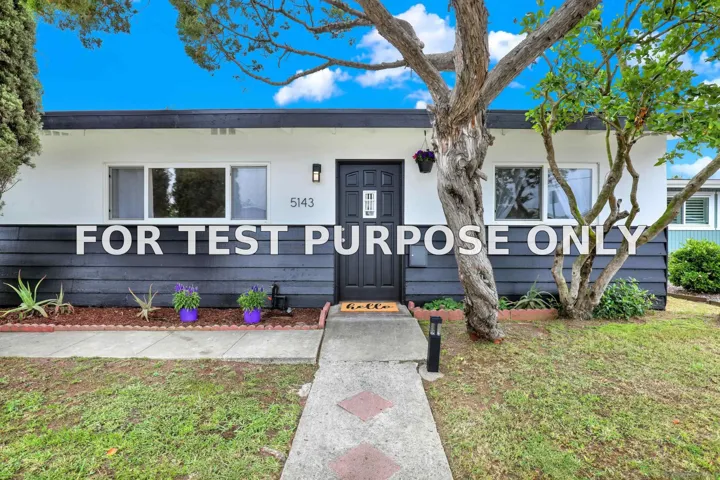 Demo/Test Data 5143 Conrad Ave, San Diego, CA 92117
