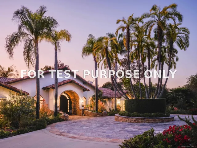 Demo/Test Data 17550 Via De Fortuna, Rancho Santa Fe, CA 92067