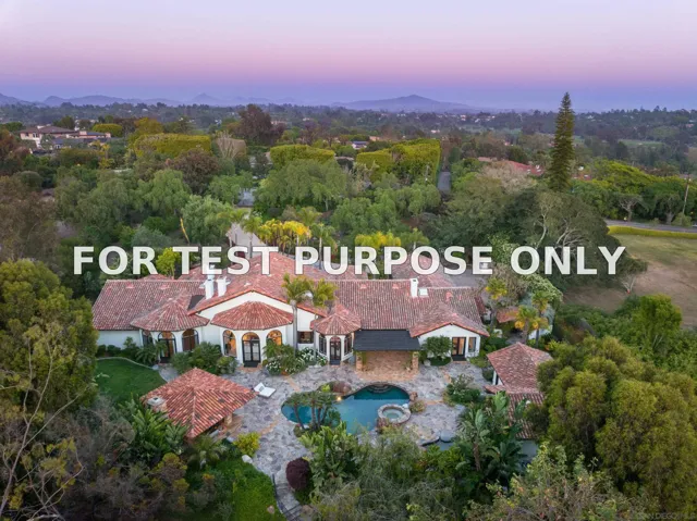 Demo/Test Data 17550 Via De Fortuna, Rancho Santa Fe, CA 92067